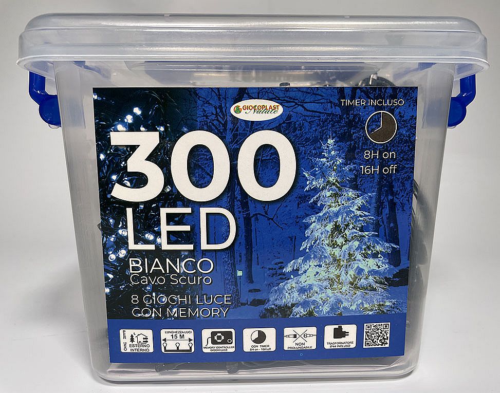 LED GIRL. EFEKT. 24V EXT 300LED 15m st.bílá s čas.