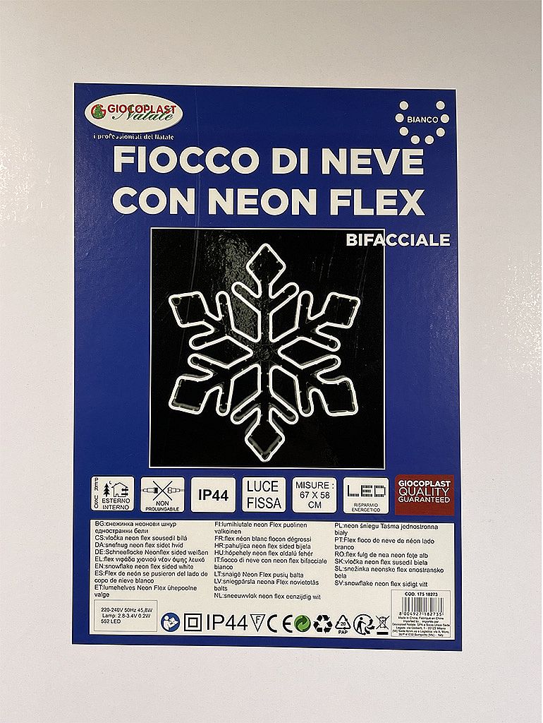 VLOČKA POLAR NEON FLEX studená bílá 67x58cm IP44