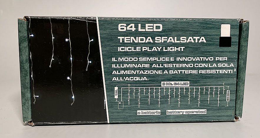 LED RAMPOUCHY EXT 64 LED st.bílá 3x0,6m na bat.