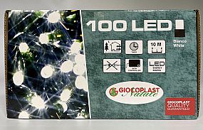 LED GIRLANDA EXT 100 LED st. bílá 10m na baterie