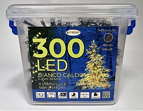 LED GIRL. EFEKT.24V EXT 300LED 15m tep.bílá s čas.