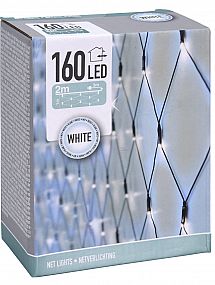 LED SÍŤ 160 LED stud.bílá 2x1m venkovní/vnitřní